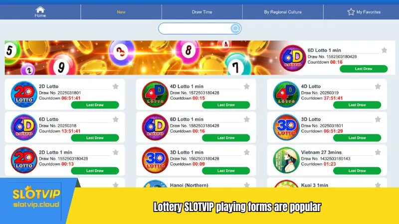 Lottery SLOTVIP playing forms are popular