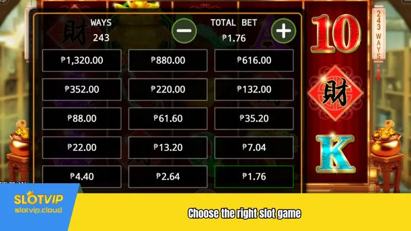 Choose the right slot game