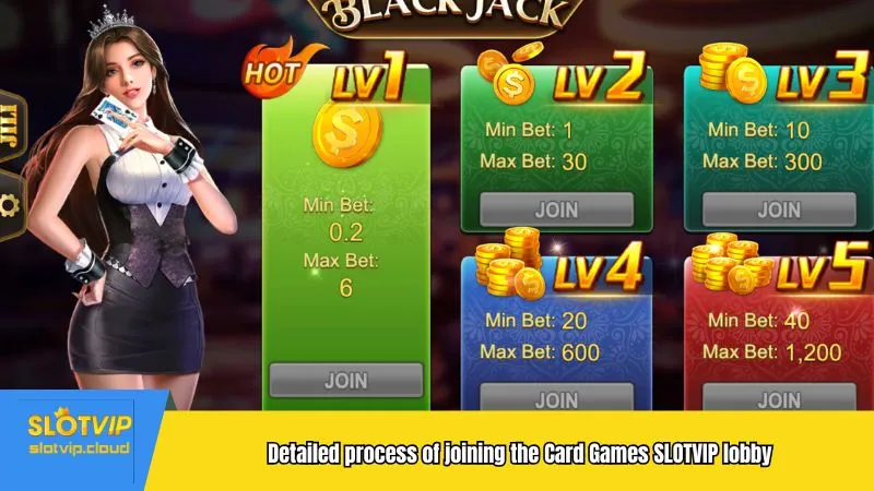 Detailed process of joining the Card Games SLOTVIP lobby