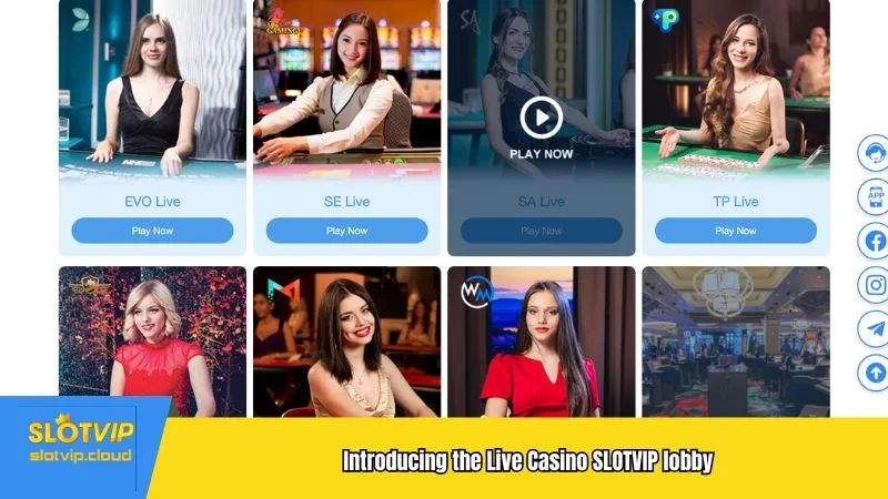 Introducing the Live Casino SLOTVIP lobby