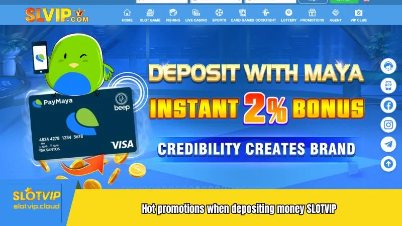 Hot promotions when depositing money SLOTVIP