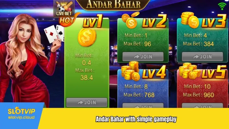 Andar Bahar with simple gameplay