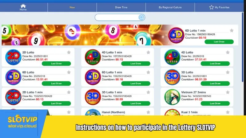 Instructions on how to participate in the Lottery SLOTVIP