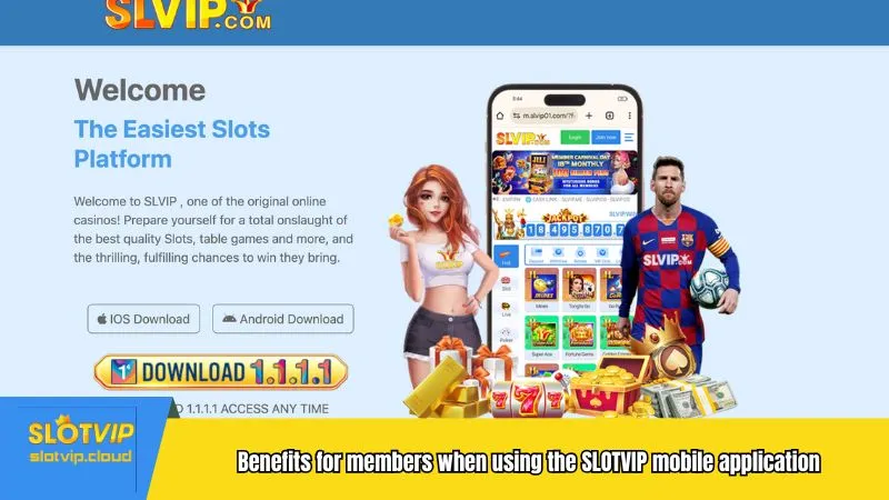 Benefits for members when using the SLOTVIP mobile application