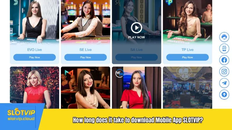 How long does it take to download Mobile App SLOTVIP?